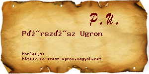 Pórszász Ugron névjegykártya